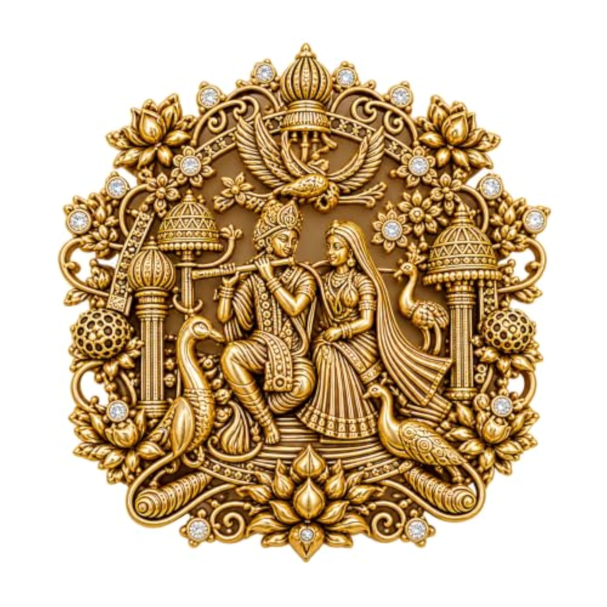 Krishna Harmony Love Brooch, Elegant Gift